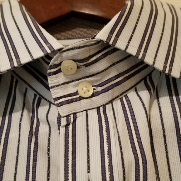 Fall Sale-Thomas Dean Striped Dress Shirt - Picture 5 of 5
